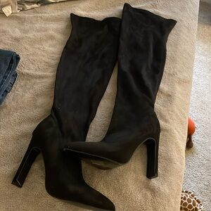 Black over the knee boots